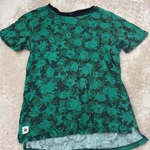 Playful Green Monster Print Kids Tee